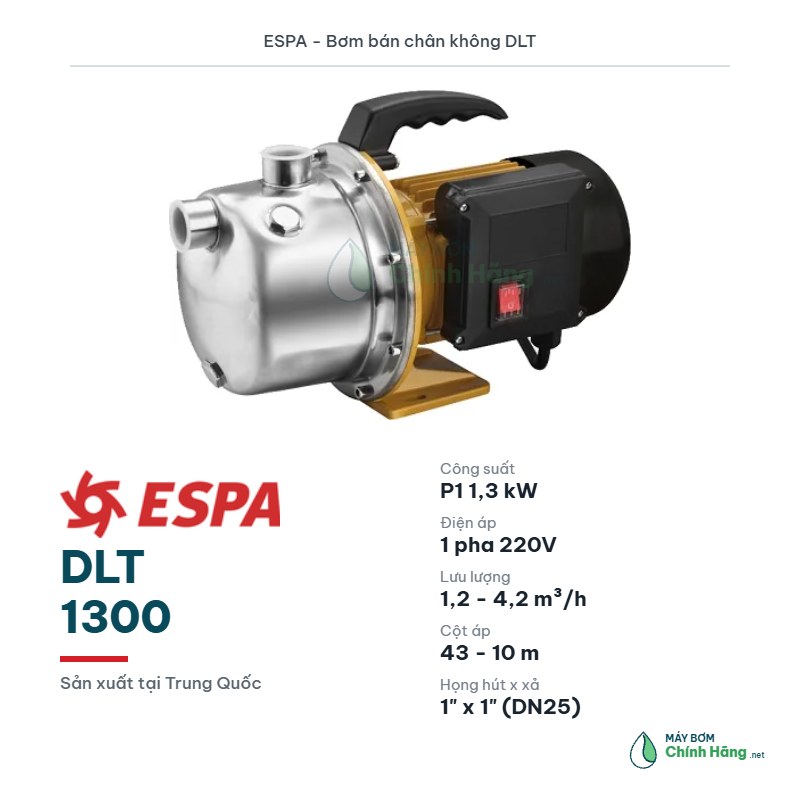 Máy bơm bán chân không Espa DLT 1300 (1300W)