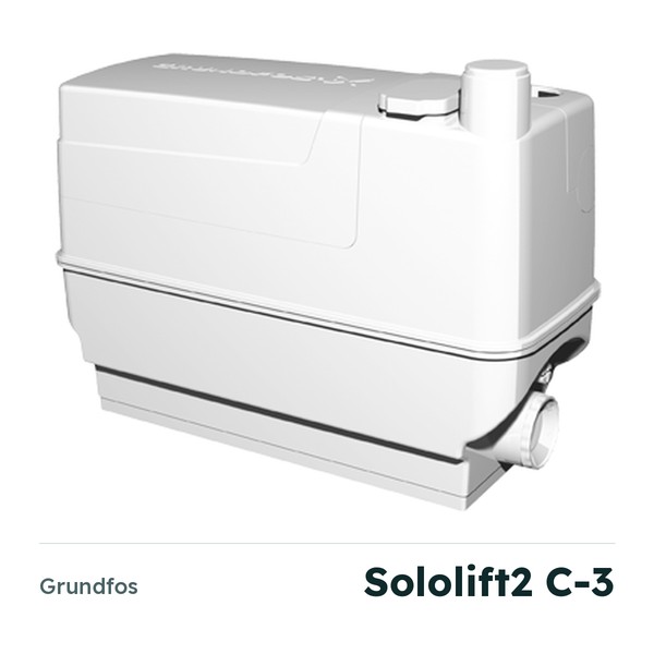 Máy bơm nước thải cho bồn rửa Grundfos Sololift2 C-3 (640W)