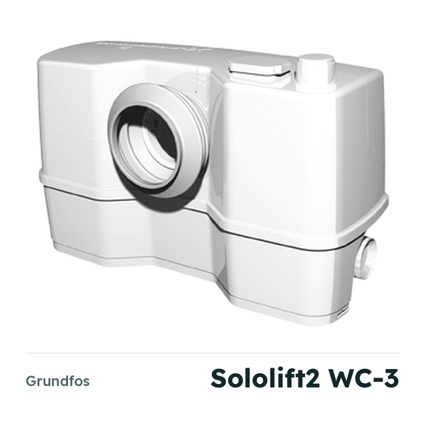 Máy bơm nước thải cho nhà vệ sinh Grundfos Sololift2 WC-3 (620W)