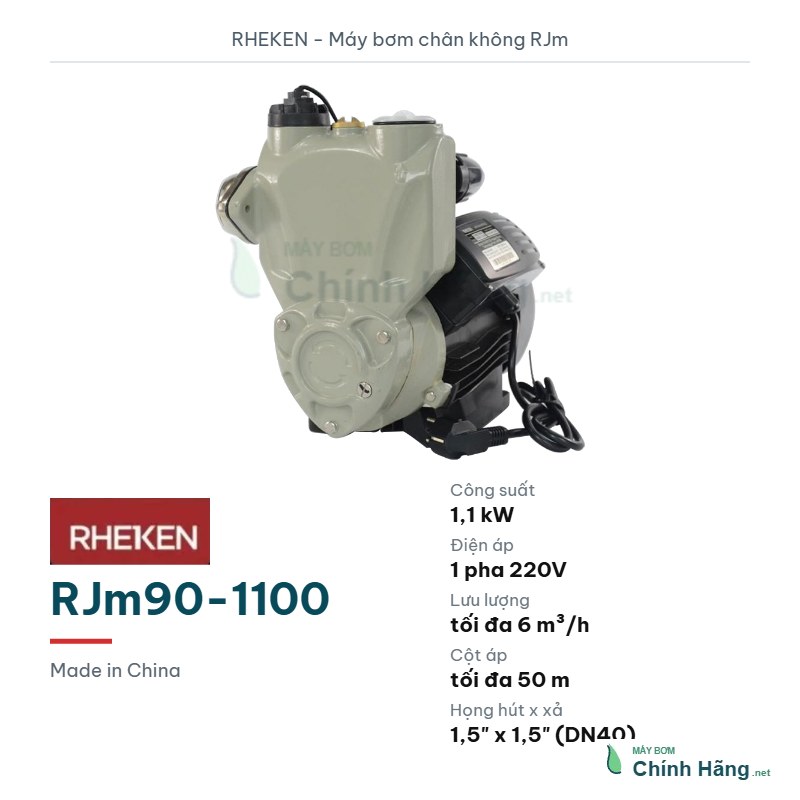 Máy bơm chân không Rheken RJm90-1100 (1100W)