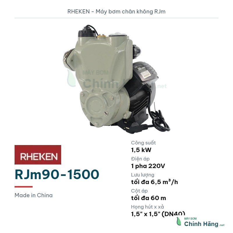 Máy bơm chân không Rheken RJm90-1500 (1500W)