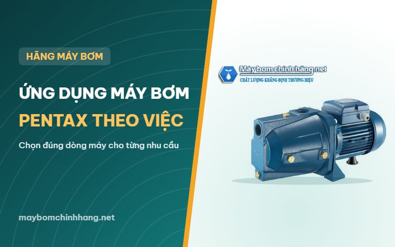 Ứng dụng máy bơm Pentax: chọn dòng máy theo từng việc cụ thể